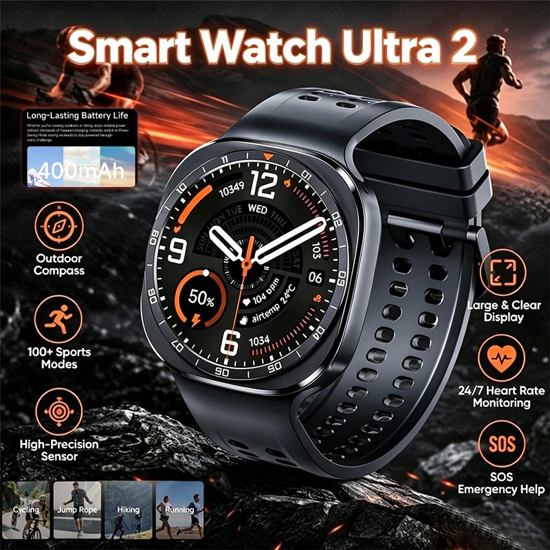 Heart Rate Gps Watch - Nuovo Smartwatch Ultra 2 2026 per