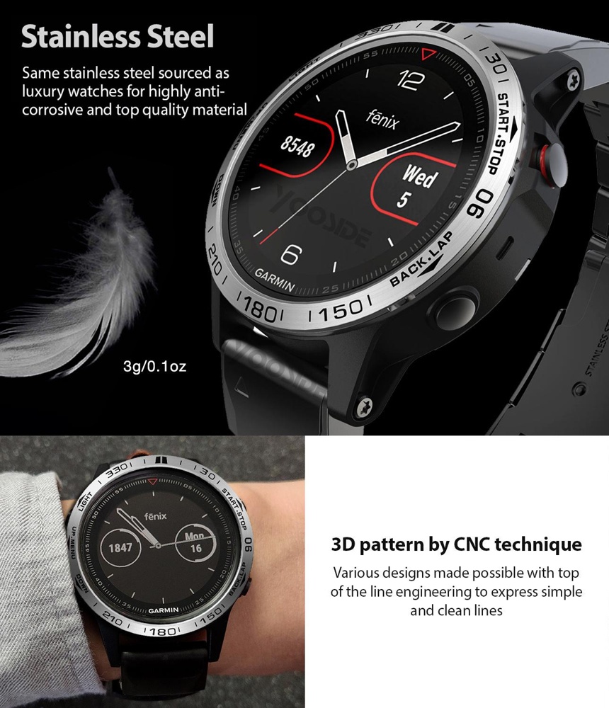 Lunetta per Garmin Fenix 7 7X  - Smartwatch Ring Watches recensione e prezzo