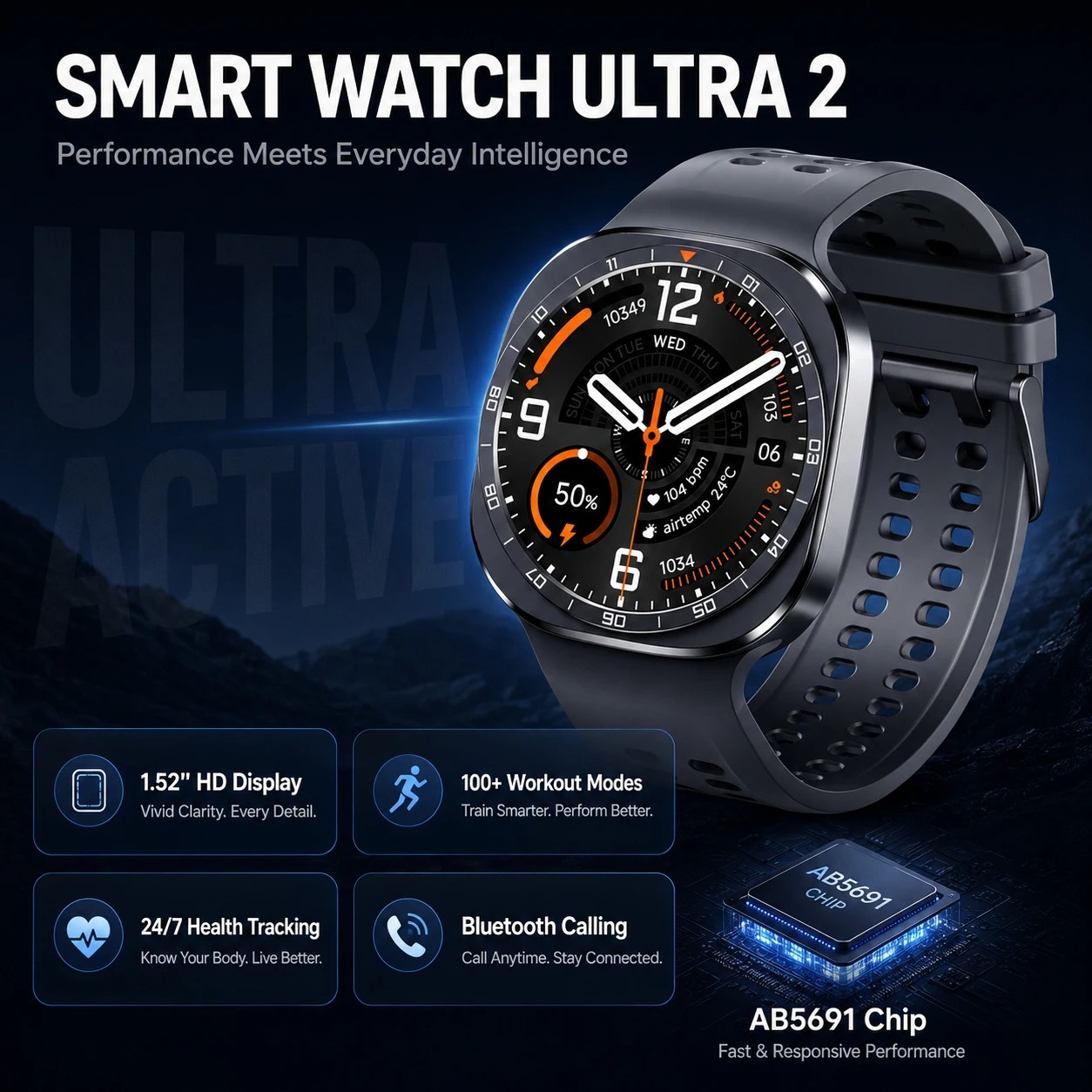 Nuovo Smartwatch Ultra 2 2026  - Heart Rate Gps Watch recensione e prezzo